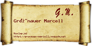 Grünauer Marcell névjegykártya